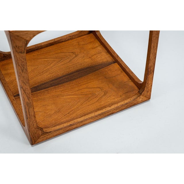 Side Table in Rosewood with Smoked Glass Top by Jacob Brink, 1960s For Sale - Image 12 of 13
