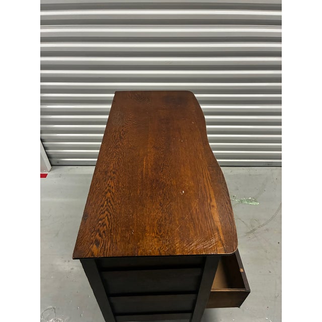 Antique Vintage Victorian Solid Tiger Oak Wood Accent Dresser Chest of Drawer For Sale - Image 11 of 12