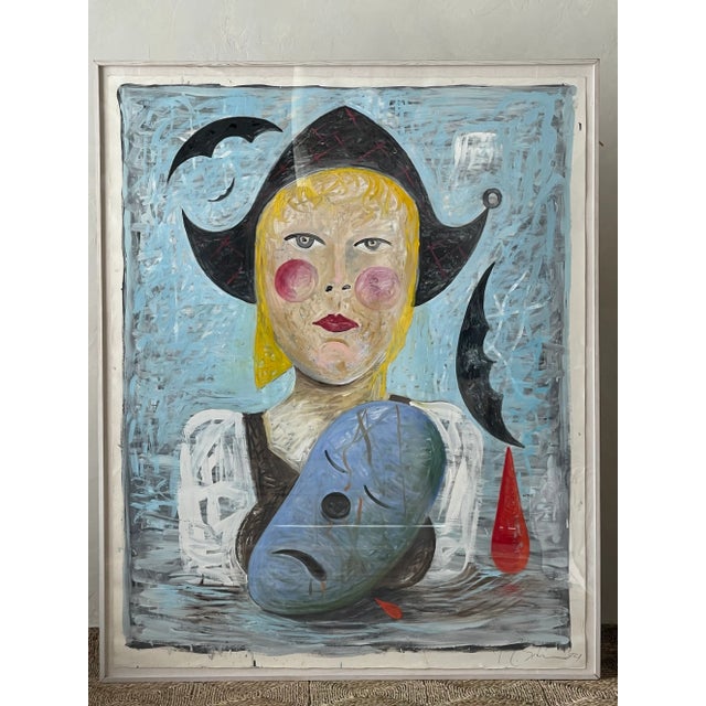 Contemporary 1984 "No Pieta" Original Large Oil Painting by Tl Solien For Sale - Image 3 of 8