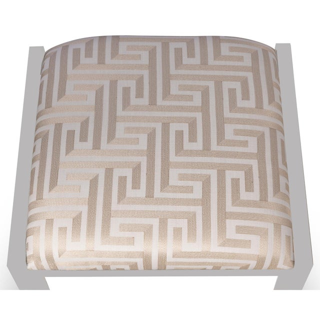 Port 68 Glencoe Paros Greek Key Lucite Bench For Sale - Image 4 of 6