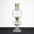 Glass and Metal Oil Table Lamp For Sale - Image 3 of 9