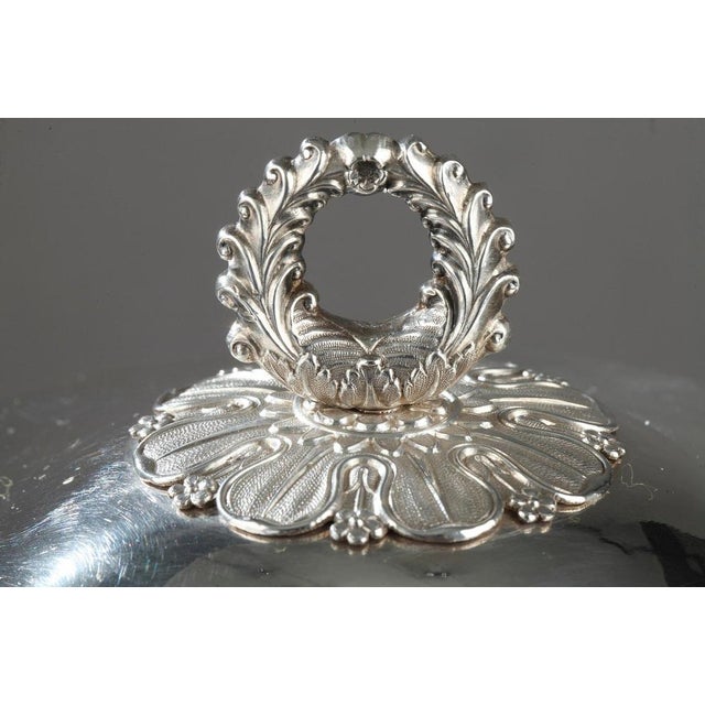 French Restoration Era Silver and Crystal Candy Dish For Sale - Image 16 of 18