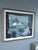 Mid-Century Modern 'Still Life With Mountain View' Vintage Original Interior Oil Painting, Framed For Sale - Image 4 of 13