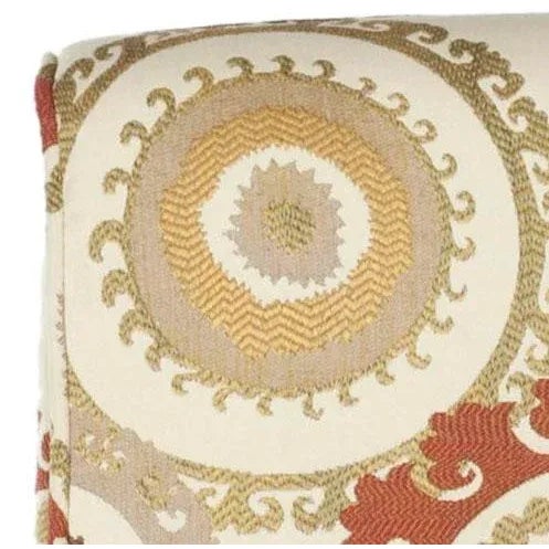 Multi Print Medallion Armless Club Chair For Sale - Image 4 of 7