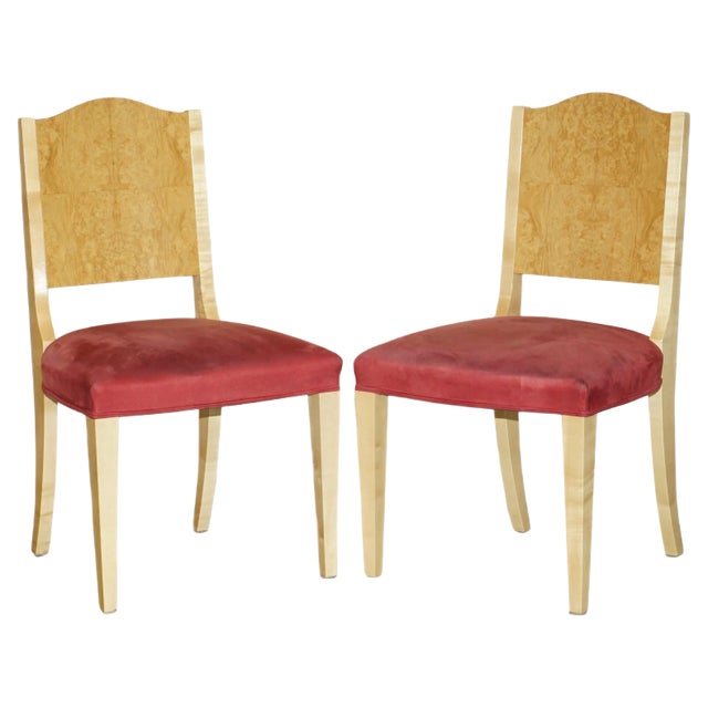 Set of Sycamore Wood Pimlico Side Chairs from Viscount David Linley For Sale