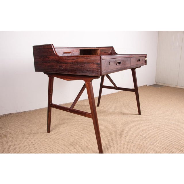 Brown Danish Model 56 Desk by Arne Wahl Iversen for Vinde Mobelfabrik, 1960 For Sale - Image 8 of 18