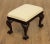 Georgian Style Vintage Carved Mahogany Low Stool or Ottoman For Sale - Image 9 of 13