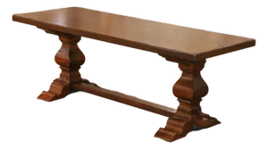 Early 20th Century French Walnut Monastery Refectory Dining Table