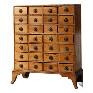 Antique European Cabinet With Twenty Eight Drawers For Sale