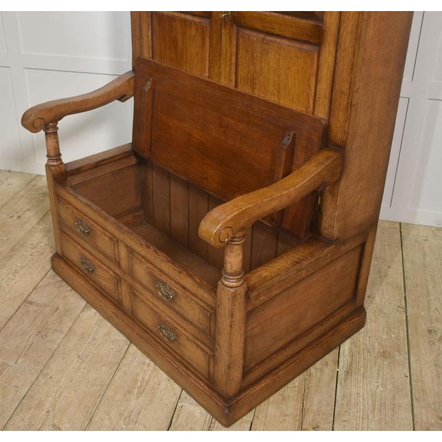 Oak Hall Seat Cupboard, 1890s For Sale - Image 11 of 12