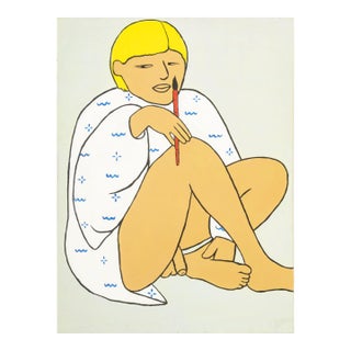 Scalamandre "The Blond Artist" Acrylic, 1982 For Sale