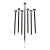 1990s Postmodern Waterford Polished Silver Cocktail Stirrer Spoons & Cocktail Stirrer Spoon - 7 Pieces For Sale