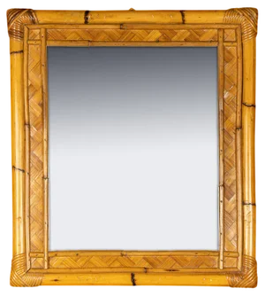 20th Century French French Bamboo Mirror, 1970s