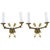 Mid 20th Century Pair of Directoire-Style Two-Arm Bronze Sconces For Sale - Image 5 of 5