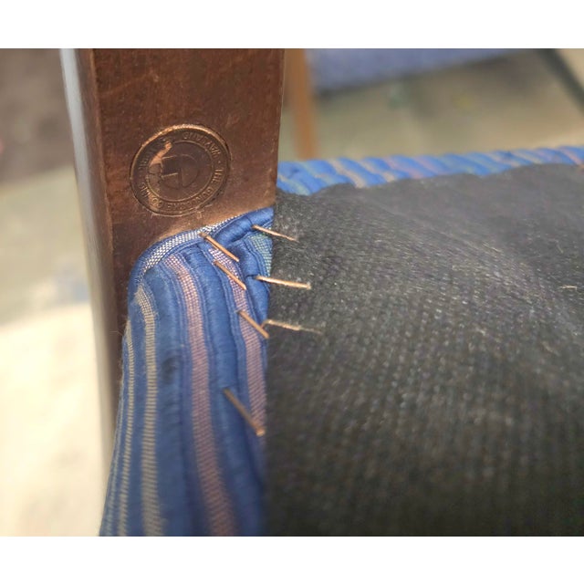 Set of Three Late 20th Century Gunlocke Oak and Upholstered Armchairs For Sale In Washington DC - Image 6 of 9
