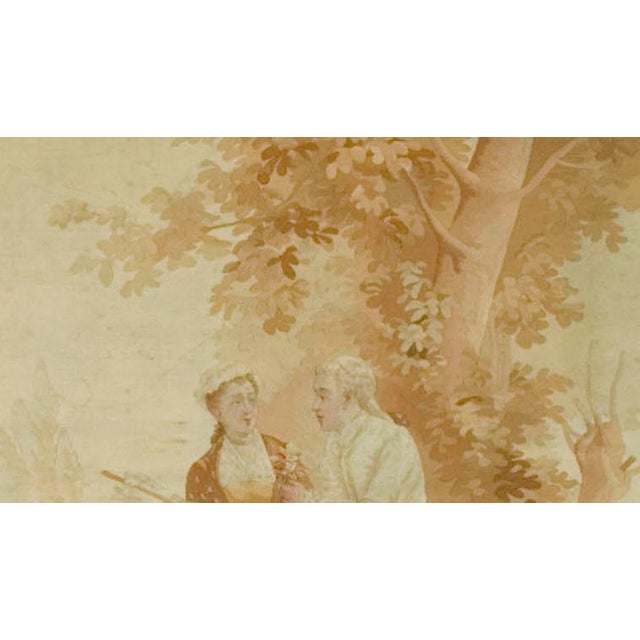 19th Century Antique Circa 1880 French Aubusson Tapestry 2'8 X 4'1 For Sale - Image 5 of 8