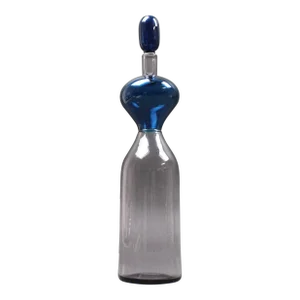 Mid 20th Century Gio Ponti Venini Signed Murano Glass Bottle With Stopper