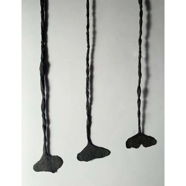 Brown 19th Century African Kenyan Bells with Kisi Metal Tally Sticks / Provenance Douglas Dawson - 9 Piece Set For Sale - Image 8 of 11