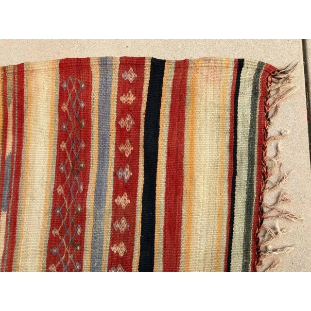 Brown Vintage Moroccan Tribal Kilim Rug, circa 1960 For Sale - Image 8 of 13
