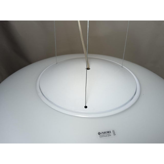 Large Pendant Light in Murano Opaline Glass, 1990s For Sale - Image 16 of 17