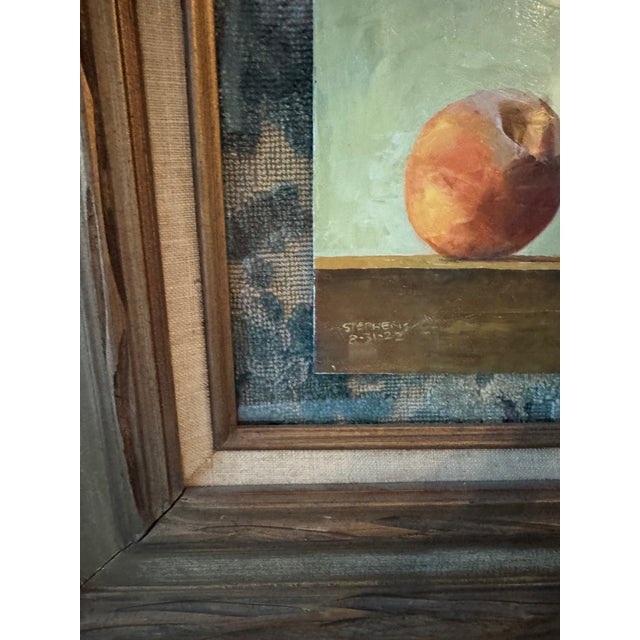 Peach Contemporary Gouache Peach, Framed For Sale - Image 8 of 11