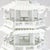 Vintage Large-Scale Seven-Tier Chinoiserie White Painted Tole Pagoda Tower For Sale - Image 10 of 13