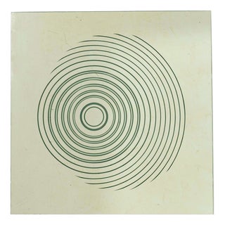 Backlit Mirror with Optical Screen Prints, Italy, 1970s For Sale