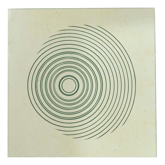 Backlit Mirror with Optical Screen Prints, Italy, 1970s For Sale