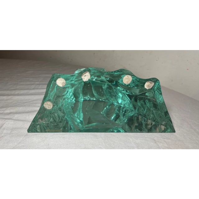 Vintage Handmade Vicke Lindstrand Kosta Boda Glass Ice Block Sailboat Sculpture For Sale - Image 12 of 16