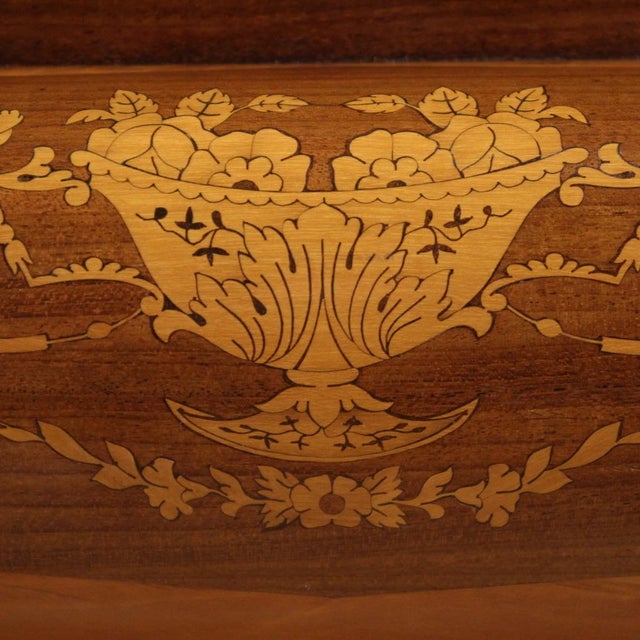Wood Spanish Inlaid Console with Marble Top, 1860 For Sale - Image 7 of 13