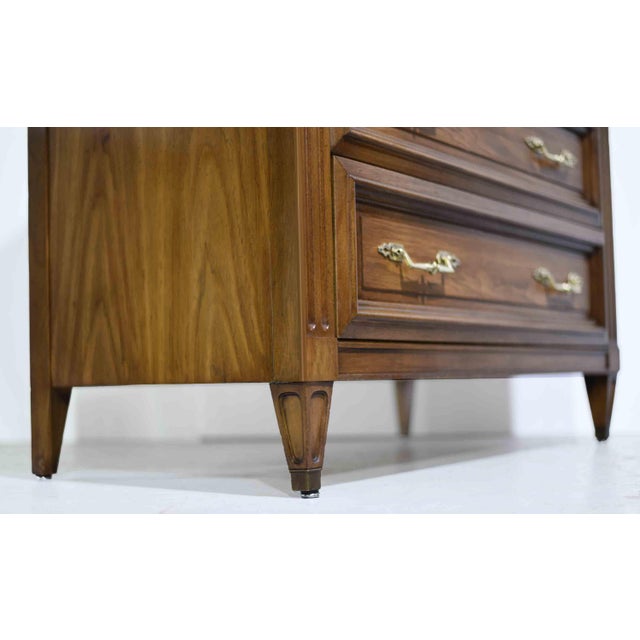 Mid Century Transitional 6-Drawer Chest With Brass Hardware by White Furniture For Sale - Image 14 of 16