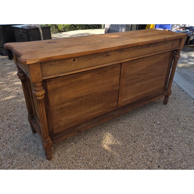 Rustic European Pine Counter or Sideboard Buffet Cabinet For Sale In San Antonio - Image 6 of 13