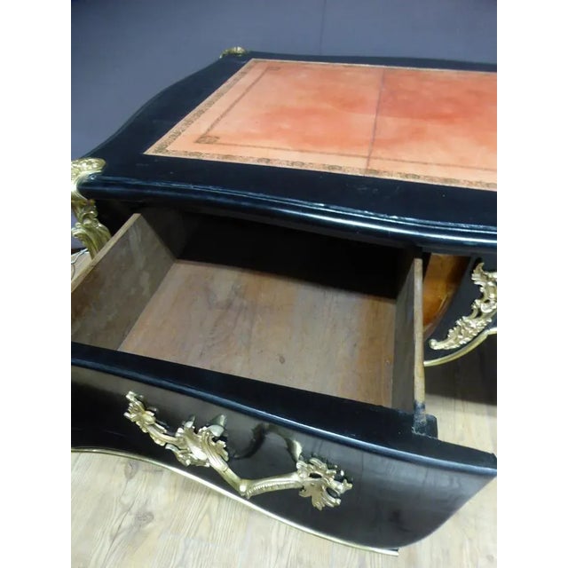 Wood Large Antique Louis XV Style Desk For Sale - Image 7 of 11