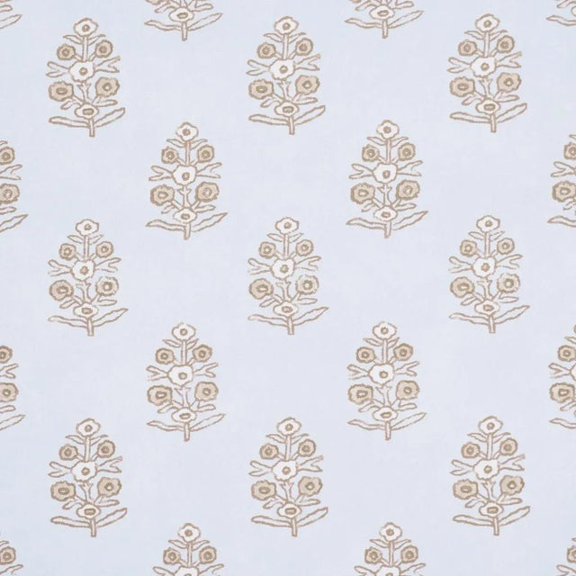 Traditional SAMPLE - Schumacher Aditi Wallpaper In Sky For Sale - Image 3 of 4