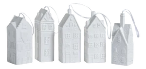 Amsterdam Assorted House Ornaments, Set of 5