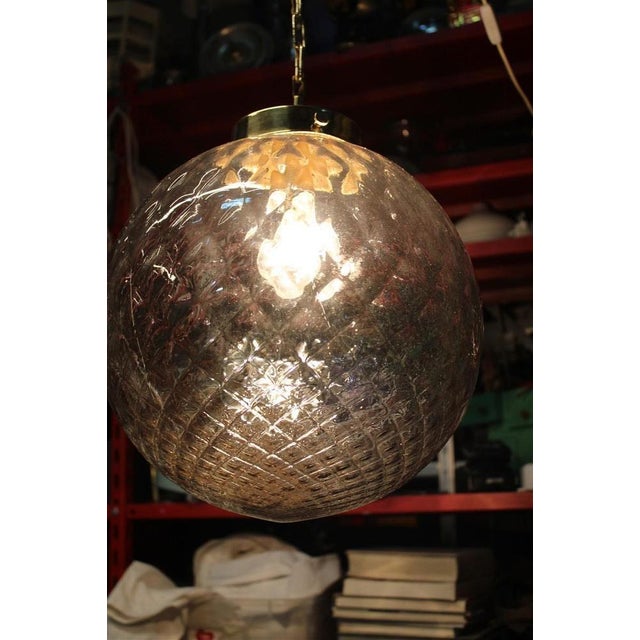 Mid-Century Modern Big Grey Ball Murano Chandelier from Venini, 1960s For Sale - Image 3 of 14