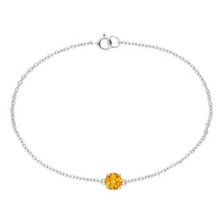 Citrine Everyday Stacking Bracelet, November Birthstone Minimalist Bracelet For Sale