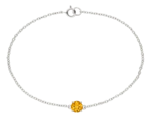 Citrine Everyday Stacking Bracelet, November Birthstone Minimalist Bracelet