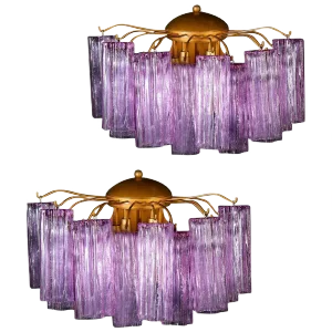 Mid-Century Amethyst Color Murano Glass Scone