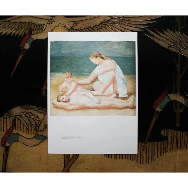 1980s 1985 After Pablo Picasso, "Family by the Sea" First Edition Parisian Full-Color Print For Sale - Image 5 of 8
