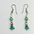 1970s 1970s Vintage Southwestern Mexican Boho Chic Sterling, Turquoise & Jade Dangle Pierced Earrings - A Pair For Sale - Image 5 of 5