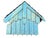 Folk Art Unique Mid 20th Century Birdhouse in Robin's Egg Blue Shingled Roof For Sale - Image 3 of 12