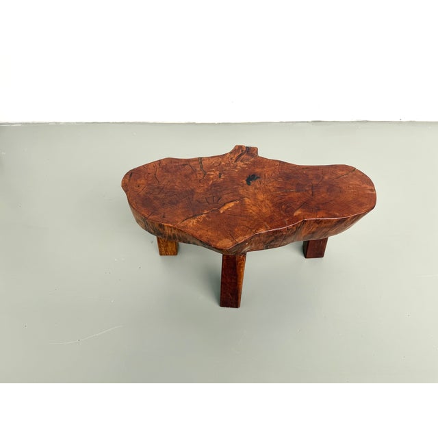 Brutalist Brutalist Tripod Coffee Table in Teak, 1970s For Sale - Image 3 of 18