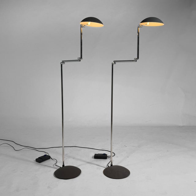 Pair of Herbert H. Schultes "Orbis" Floor Lamps by ClassiCon For Sale - Image 4 of 12