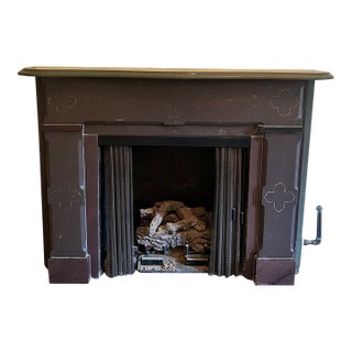 Late-19th-Century Victorian Slate Fireplace Mantel/Surround For Sale