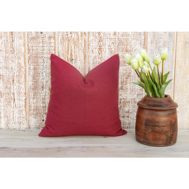 Textile Bita Antique Indian Folk Pillow For Sale - Image 7 of 9