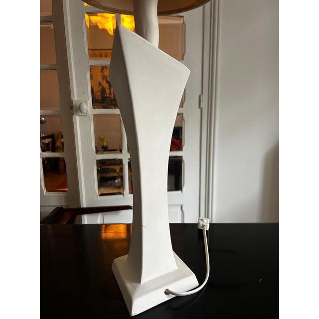 Beige Ceramic Lamp by Pierre Casenove for Lunéville, 1980 For Sale - Image 8 of 14