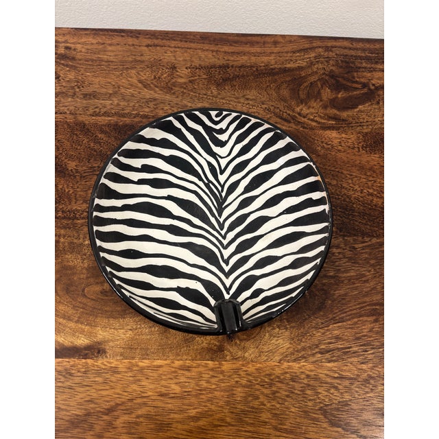 Black 1960s Aldo Londi for Bitossi Rare Italian Zebra Glaze Ceramic Smoking Set For Sale - Image 8 of 12