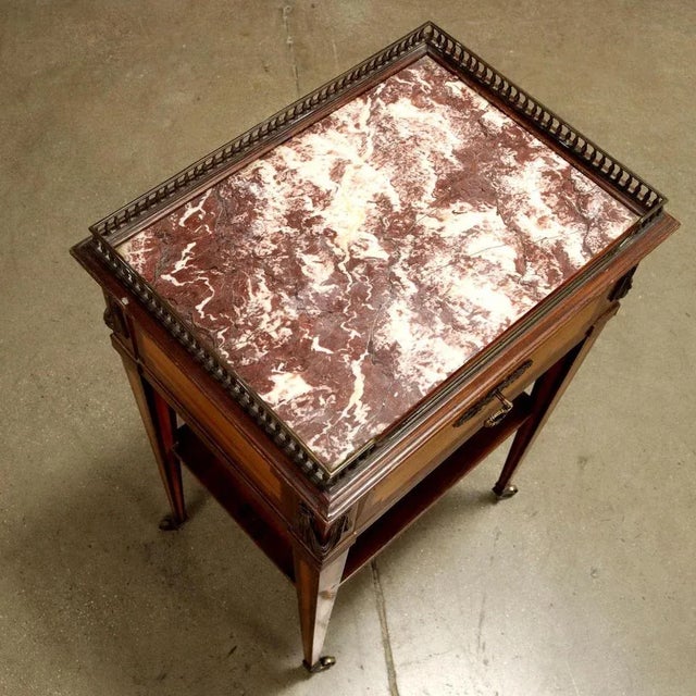 Center Bedside Table in Palm Wood For Sale - Image 3 of 13