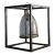 Vintage Karlin Industrial Nested Cage Glass Bell Pendant Light For Sale